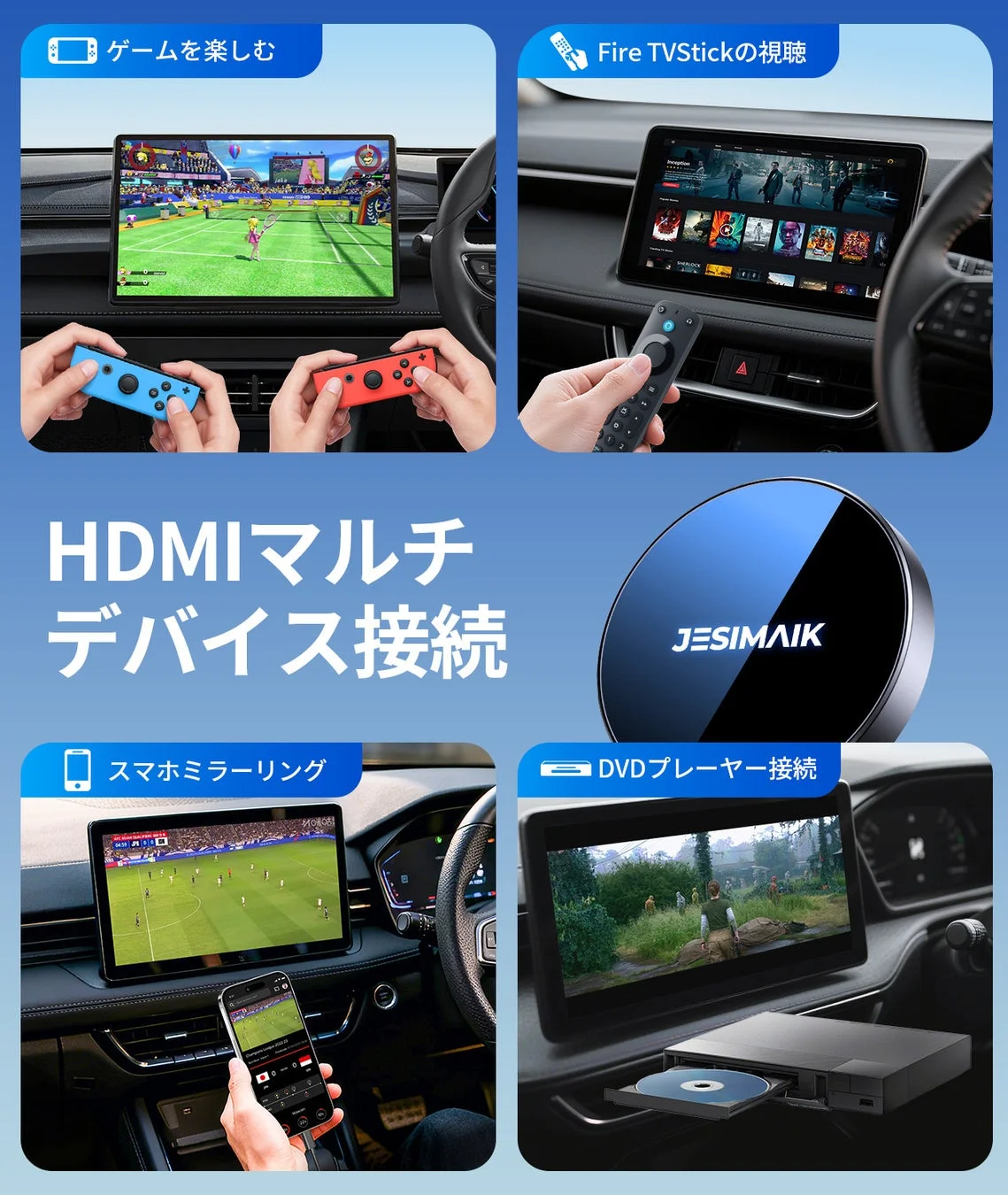 HDMIマルチデバイス接続でゲームを楽しむ