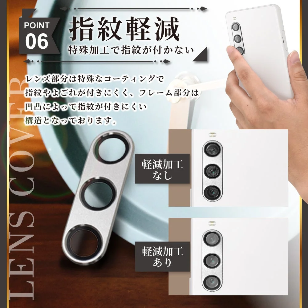 スマートフォンのカメラレンズカバーを紹介する画像