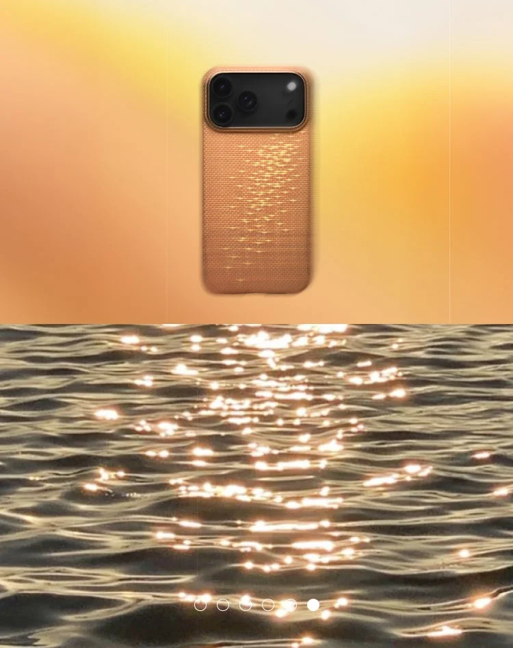 水面に映る光を表現したスマホケースのイメージ