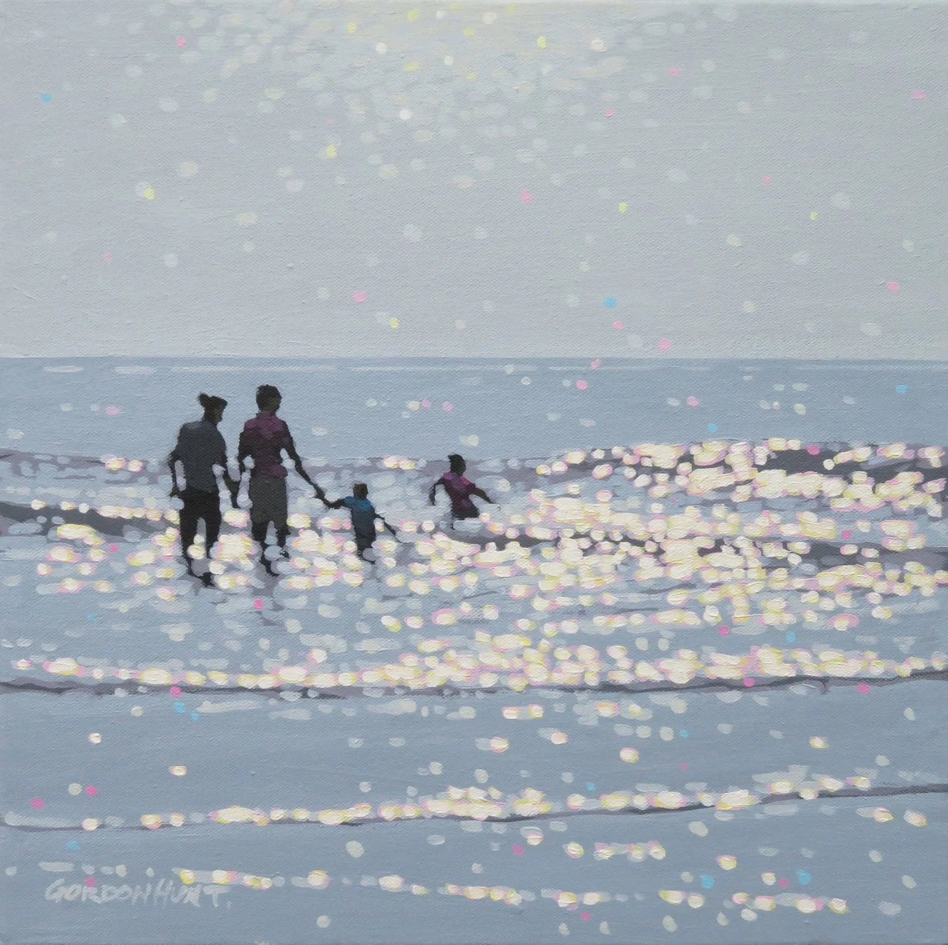 Family beach sparkles