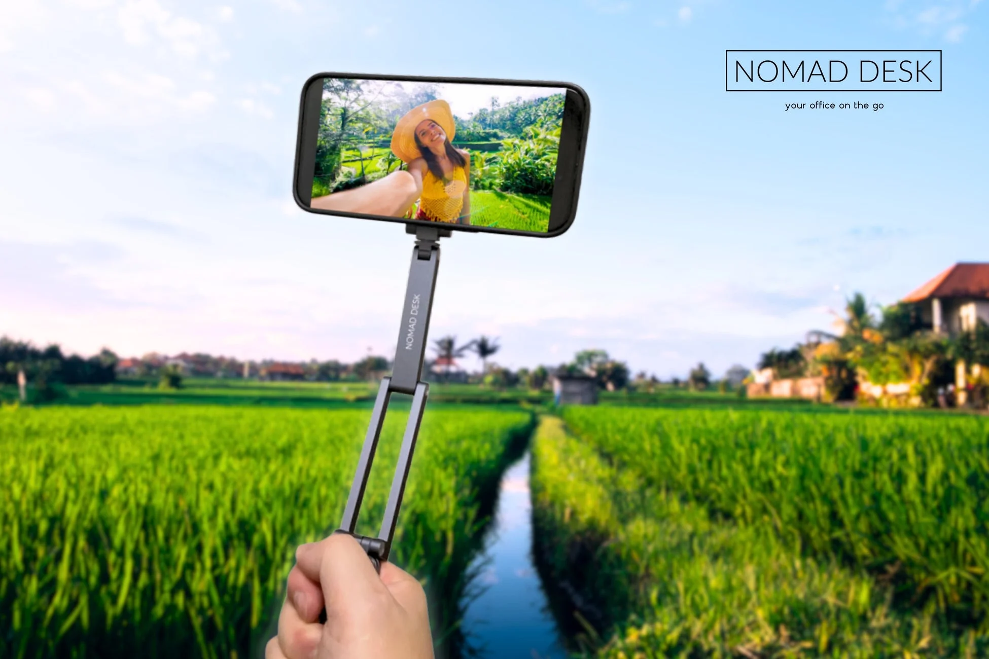 自撮り棒のように使用