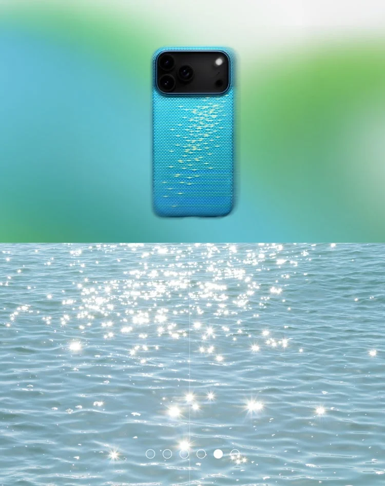 水面に映る光を表現したスマホケースのイメージ