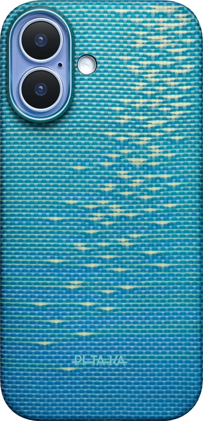 PITAKA 浮光躍金 青月夢と煌金波のスマホケース