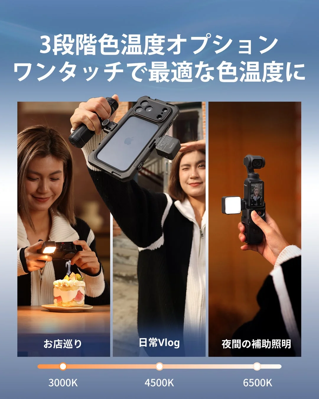 3段階色温度オプション