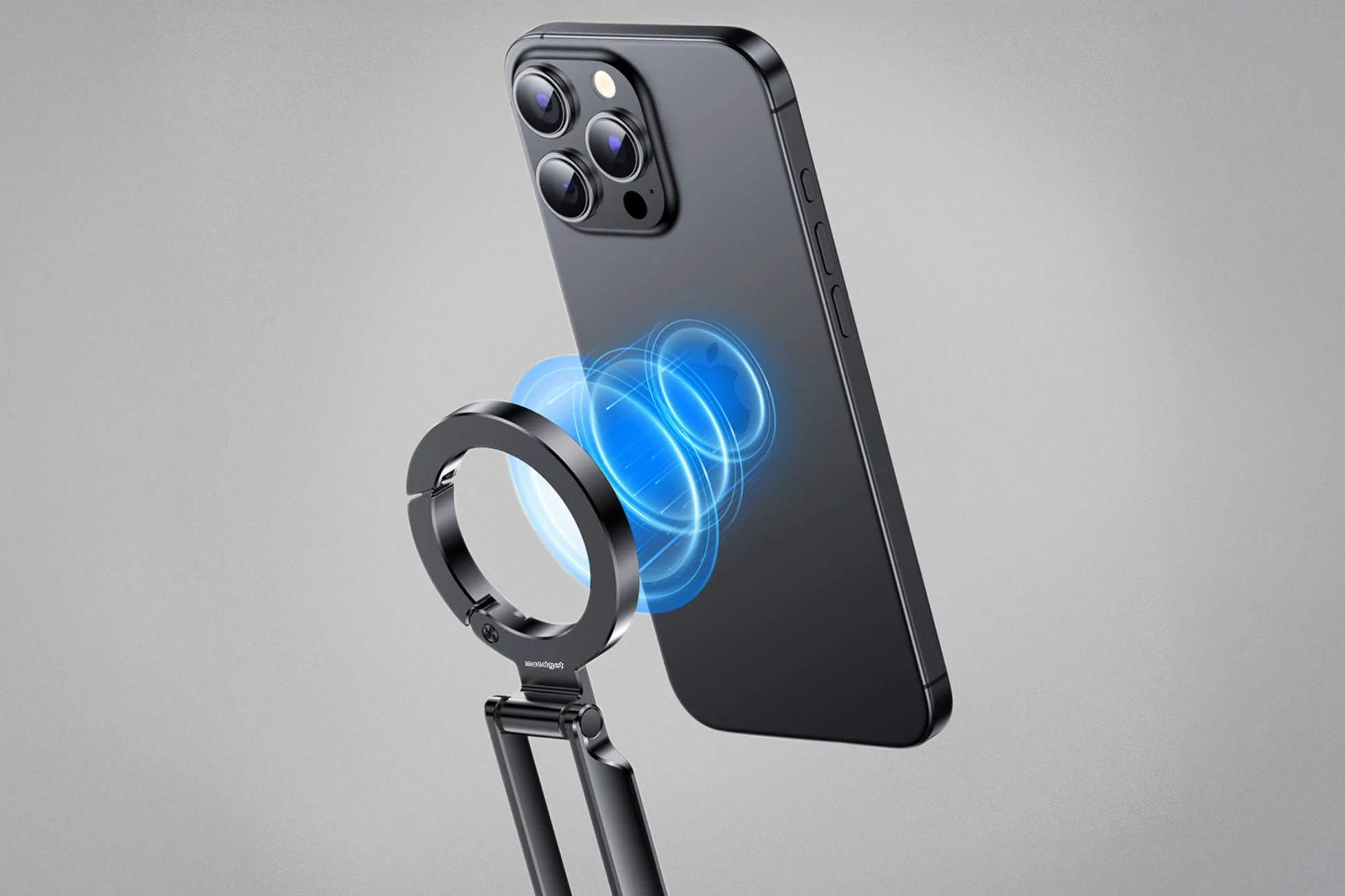 MagSafeでiPhoneが固定された状態