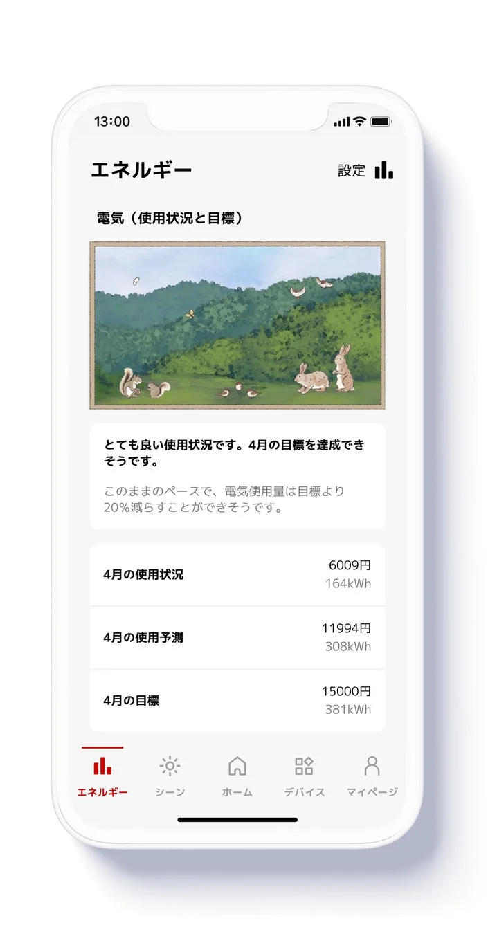 HOMETACT Energy Window アプリ画面