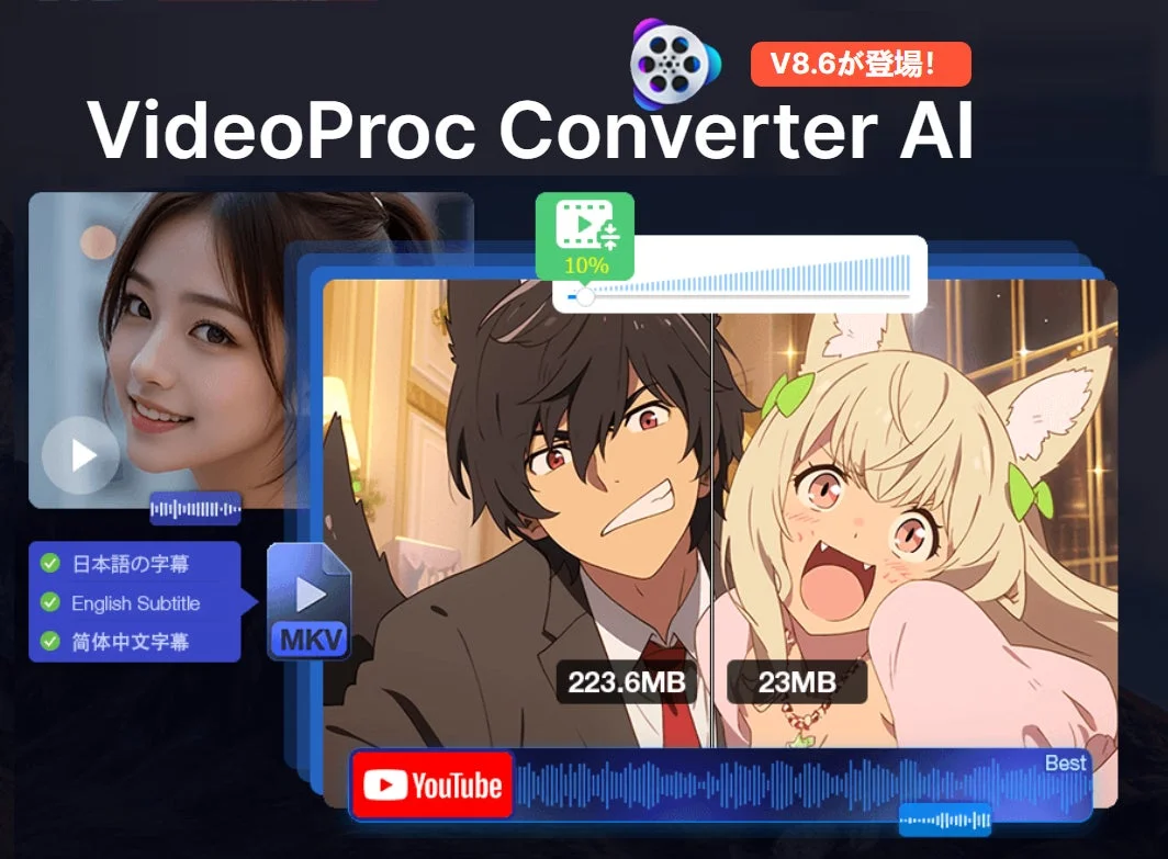VideoProc Converter AI V8.6のインターフェース