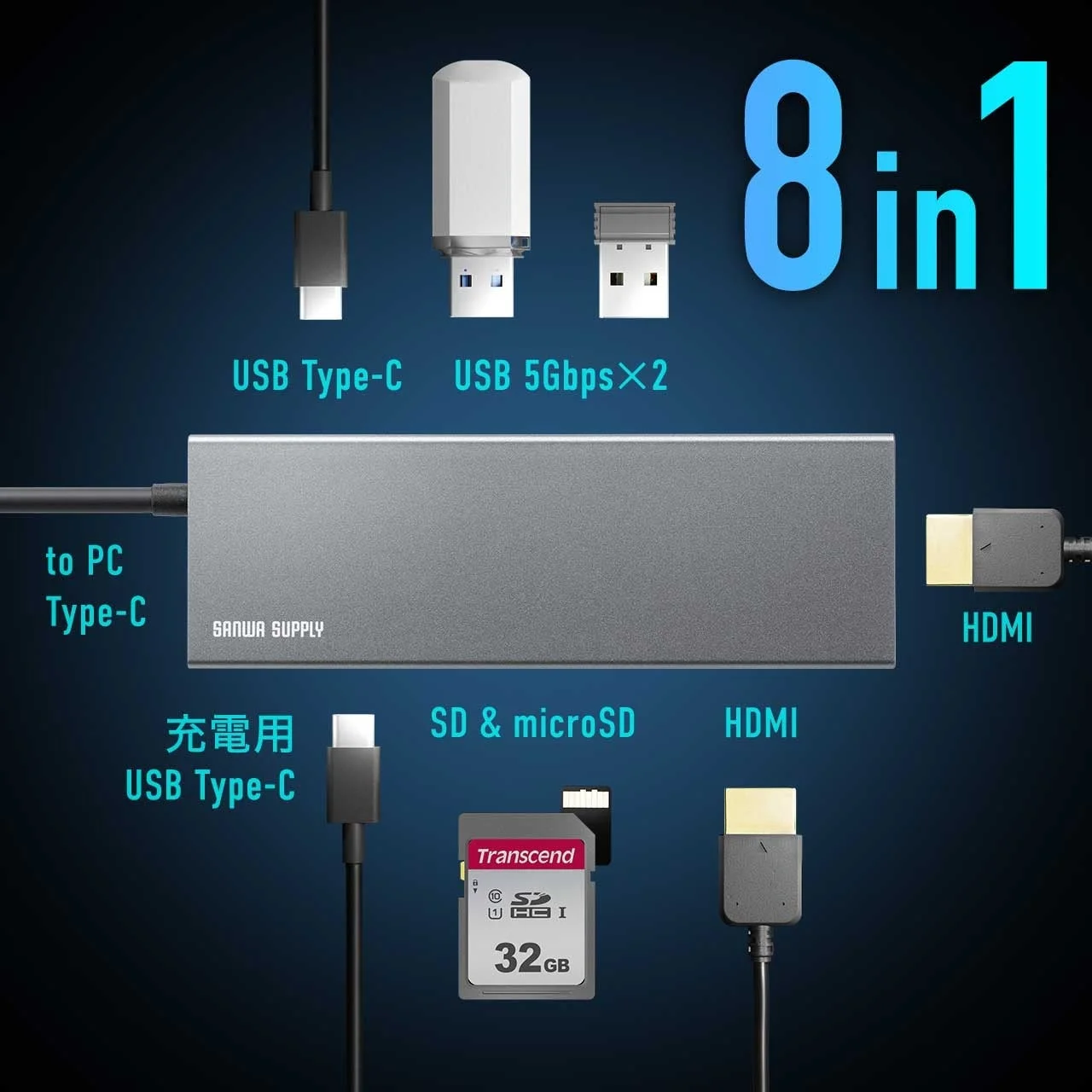 8 in 1 USB Type-C