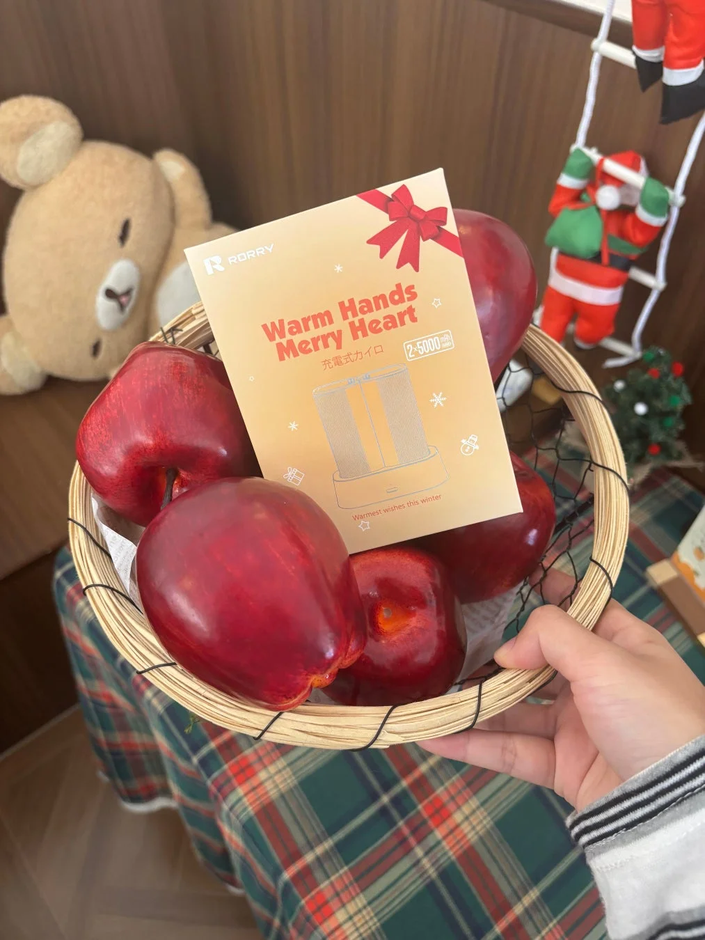 クリスマスギフトの充電式カイロ