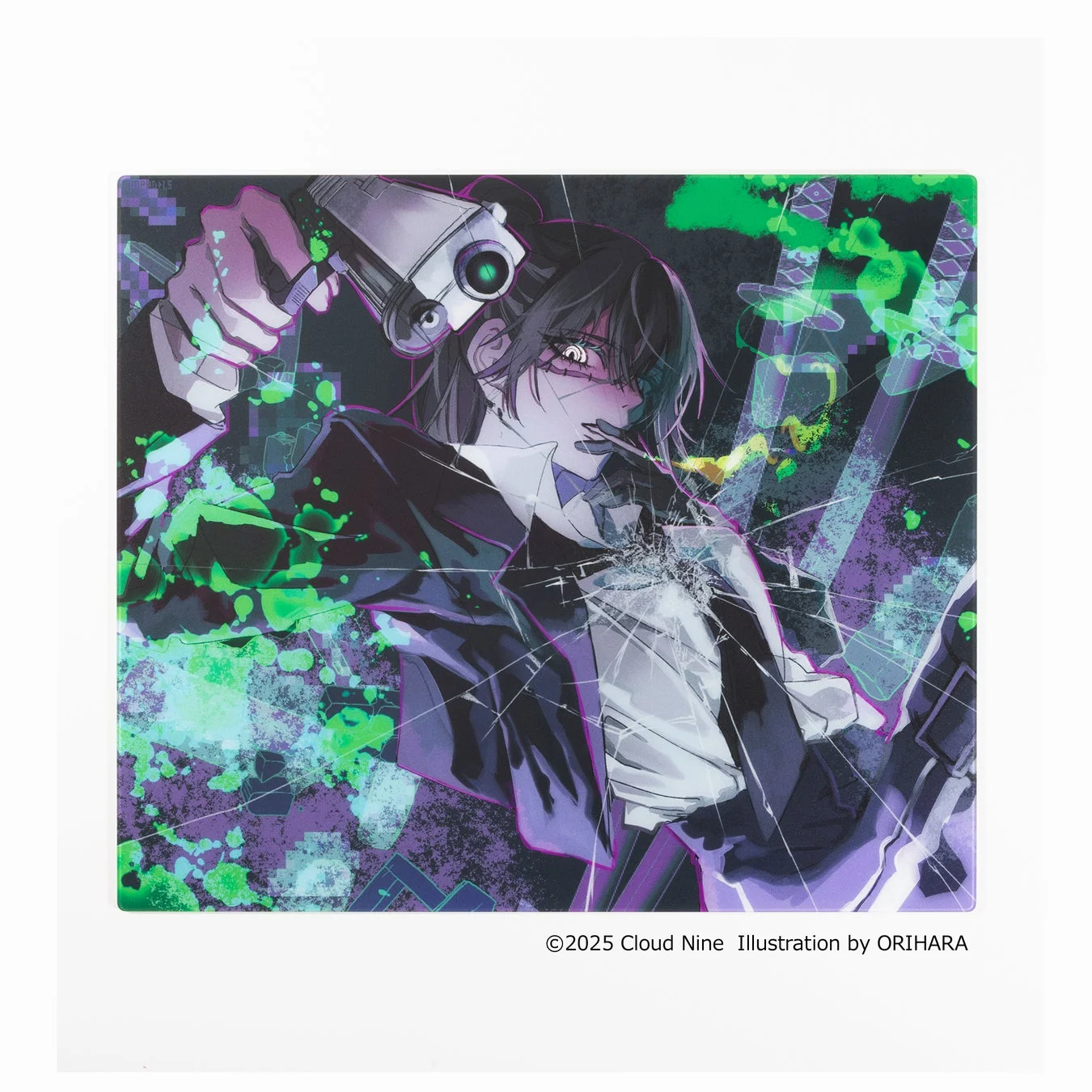 銃を構えた女性キャラクターのアートワーク