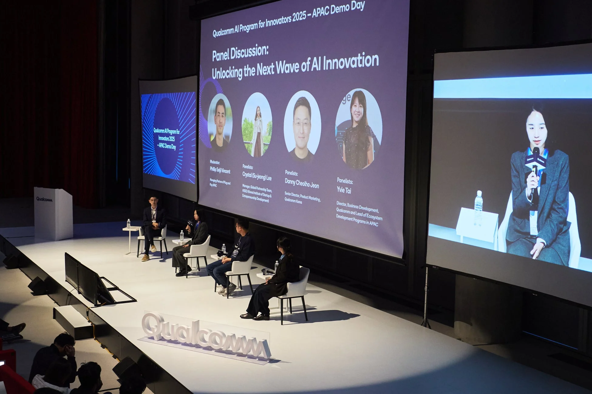 Qualcomm主催の「AI Program for Innovators 2025 - APAC Demo Day」におけるパネルディスカッションの様子