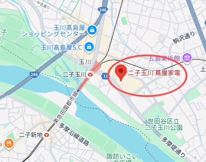 蔦屋家電 二子玉川店の地図