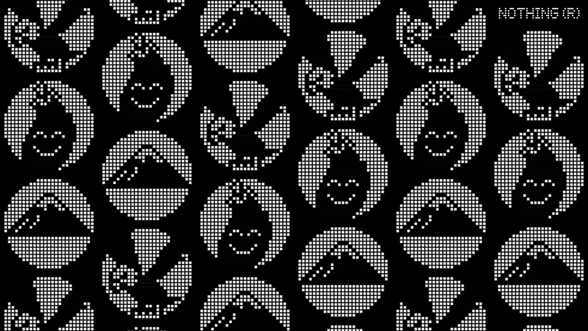Nothingのロゴが入ったピクセルアートの画像