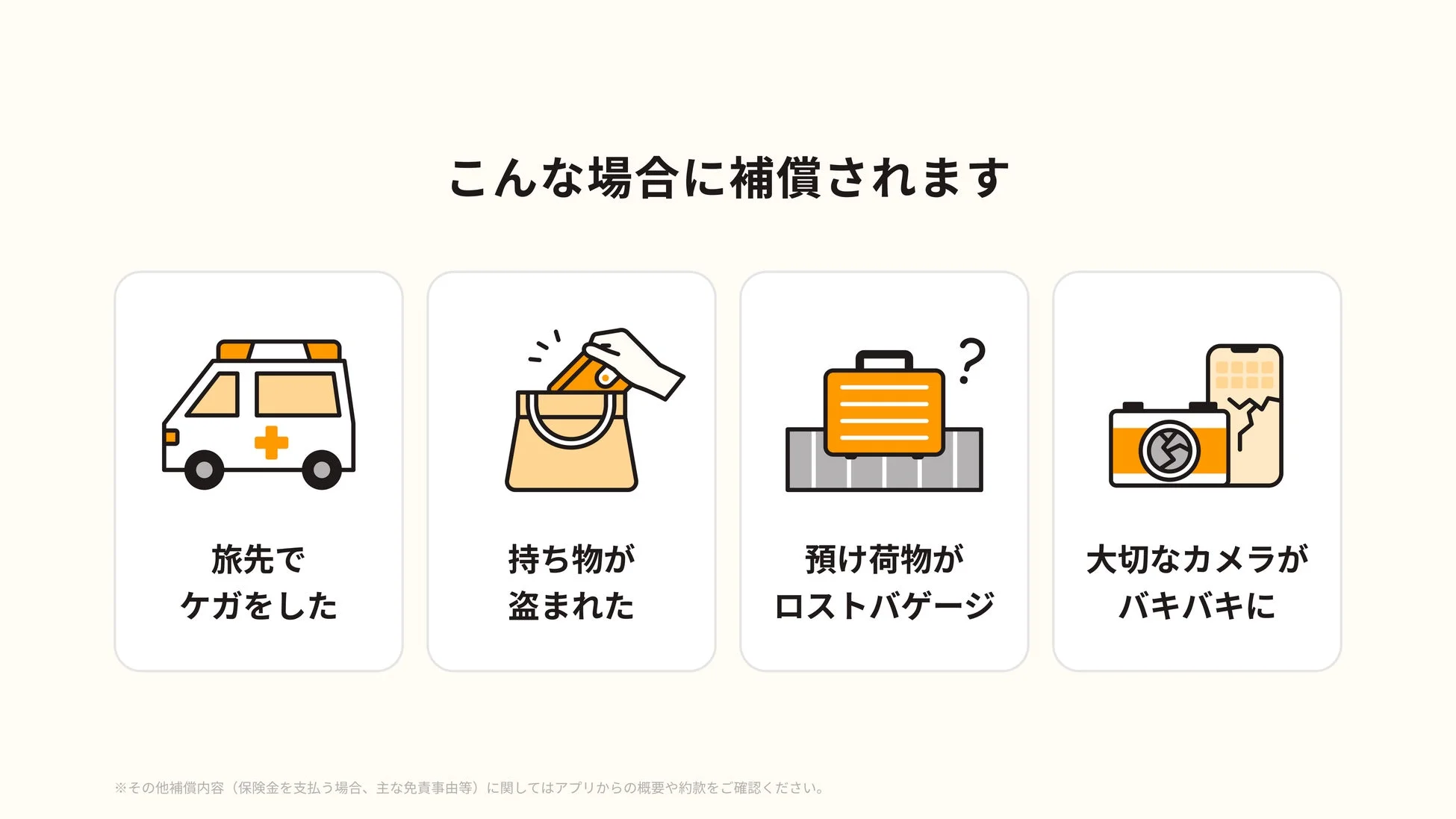 こんな場合に補償されます