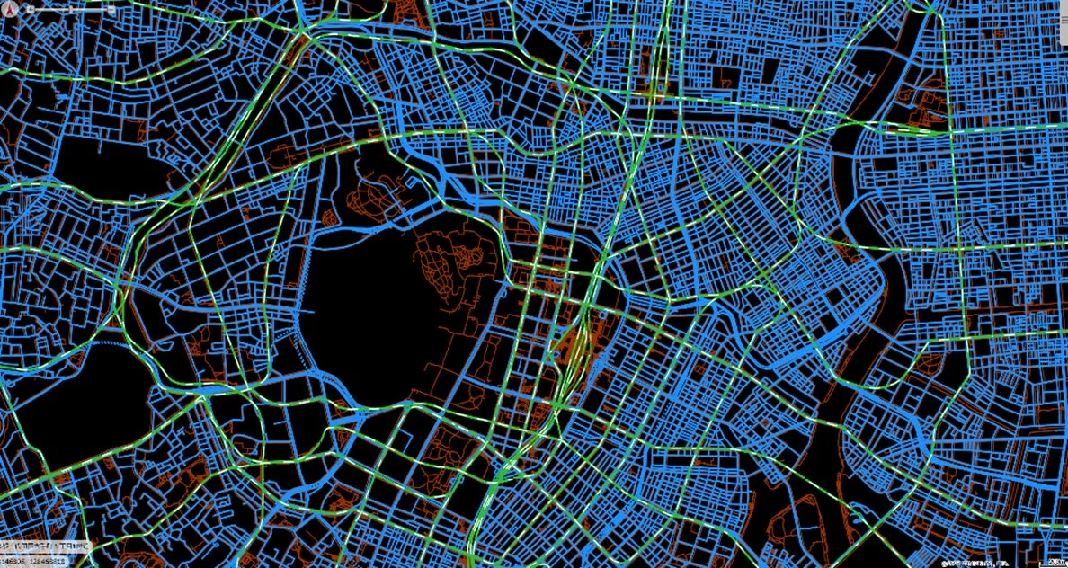 都市のデジタル地図