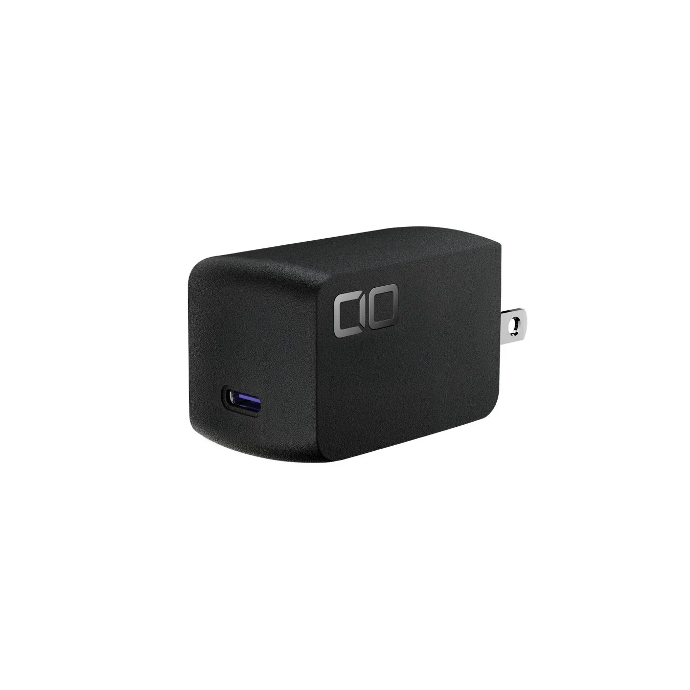 黒い筐体のUSB-Cポート付きAC充電器