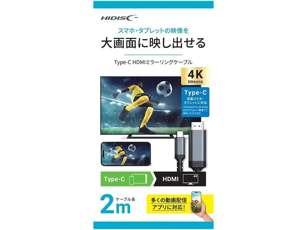 Type-C HDMIミラーリングケーブル説明
