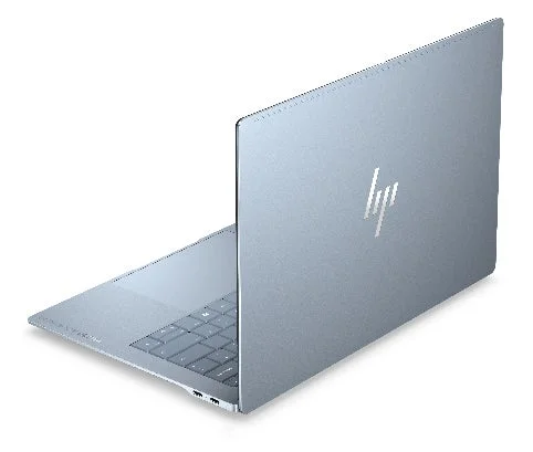 淡い青色のHP製ノートパソコン