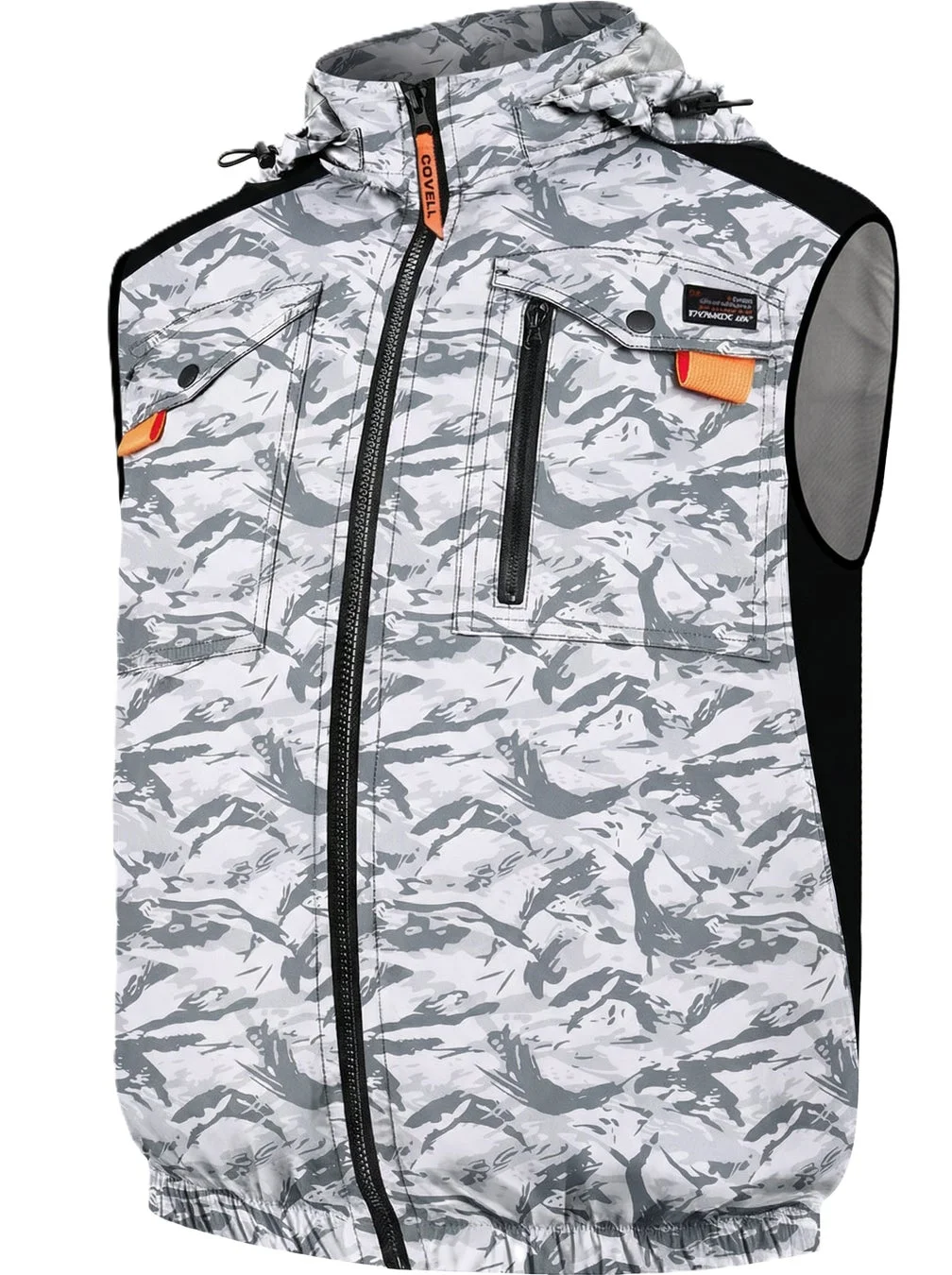 COVELLのフード付きベスト