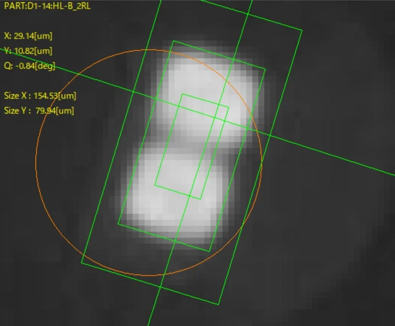 マイクロスコープ画像と測定データ