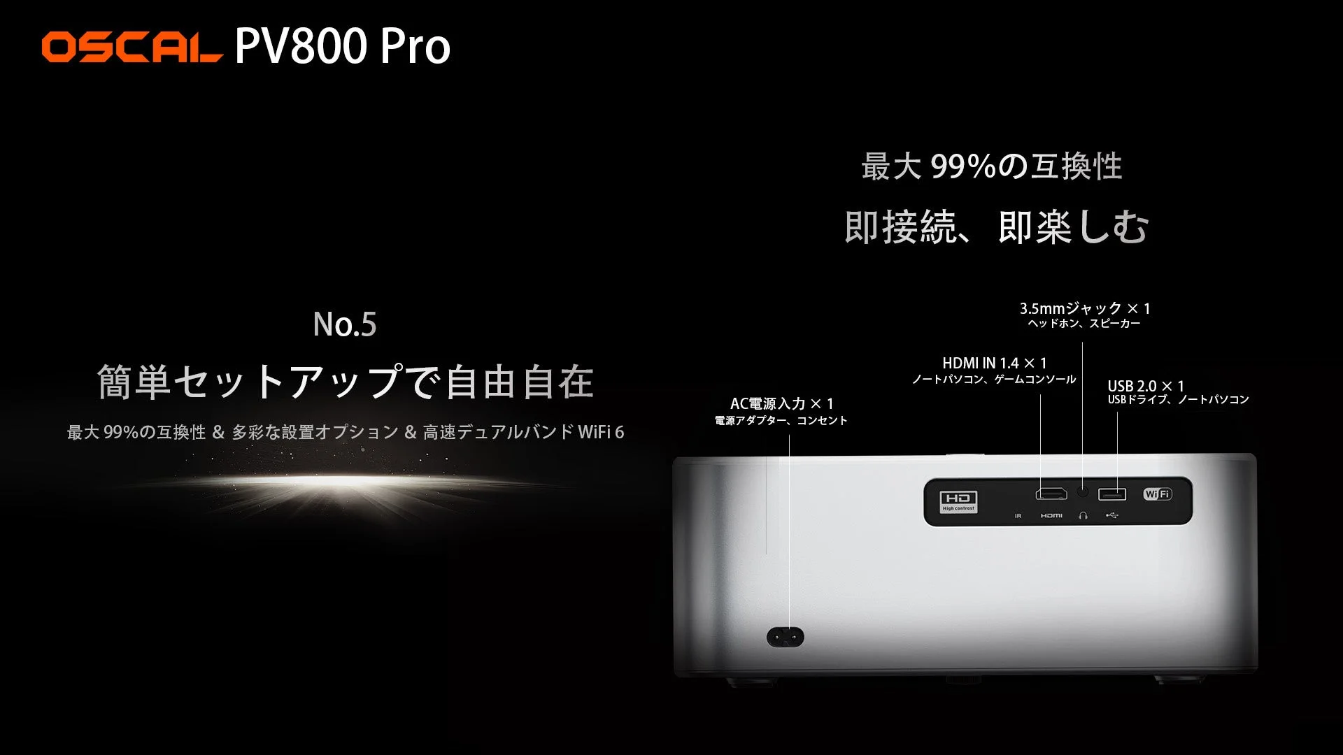 OSCAL PV800 Proの多彩な接続オプション