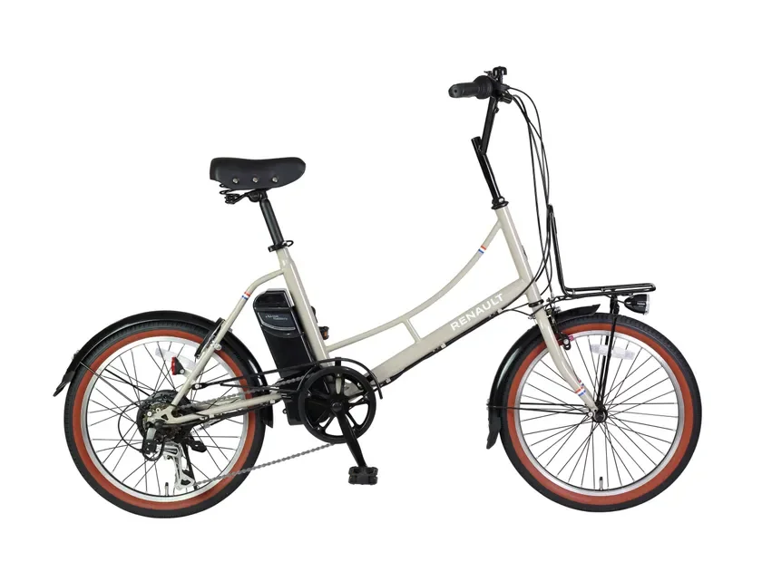 グレージュの自転車全体