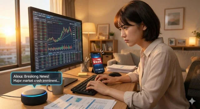 Alexa: Breaking News! Major market crash imminent...