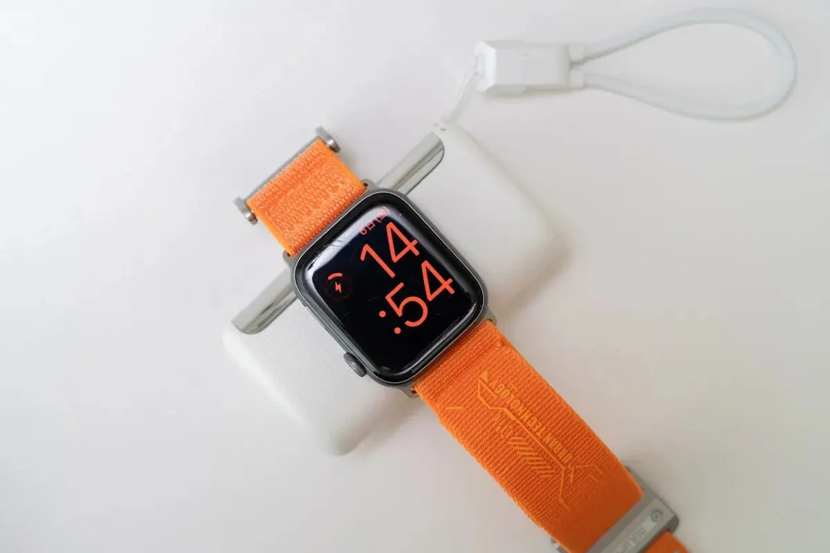 Apple Watchを充電している様子