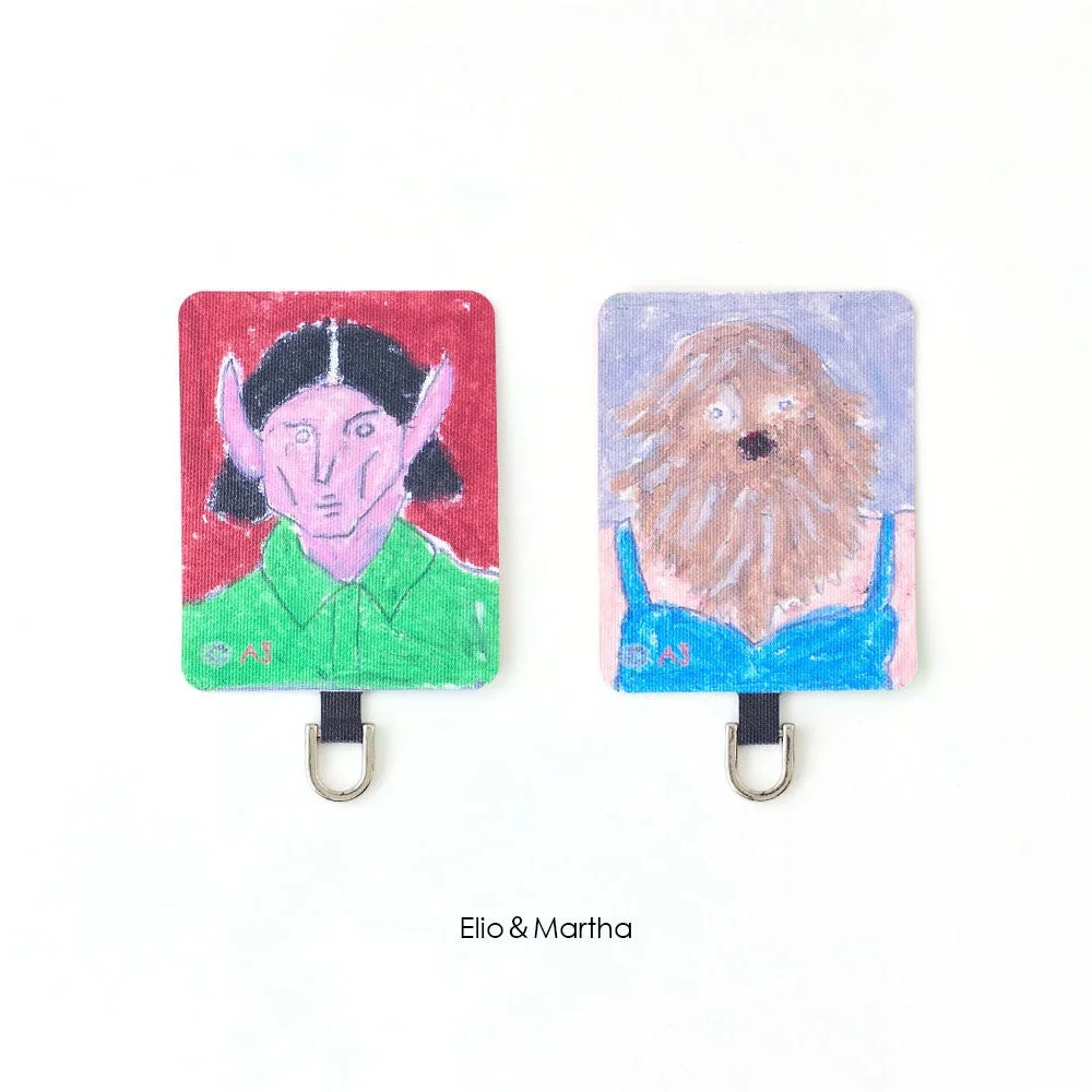 手描きのキャラクターキーホルダー