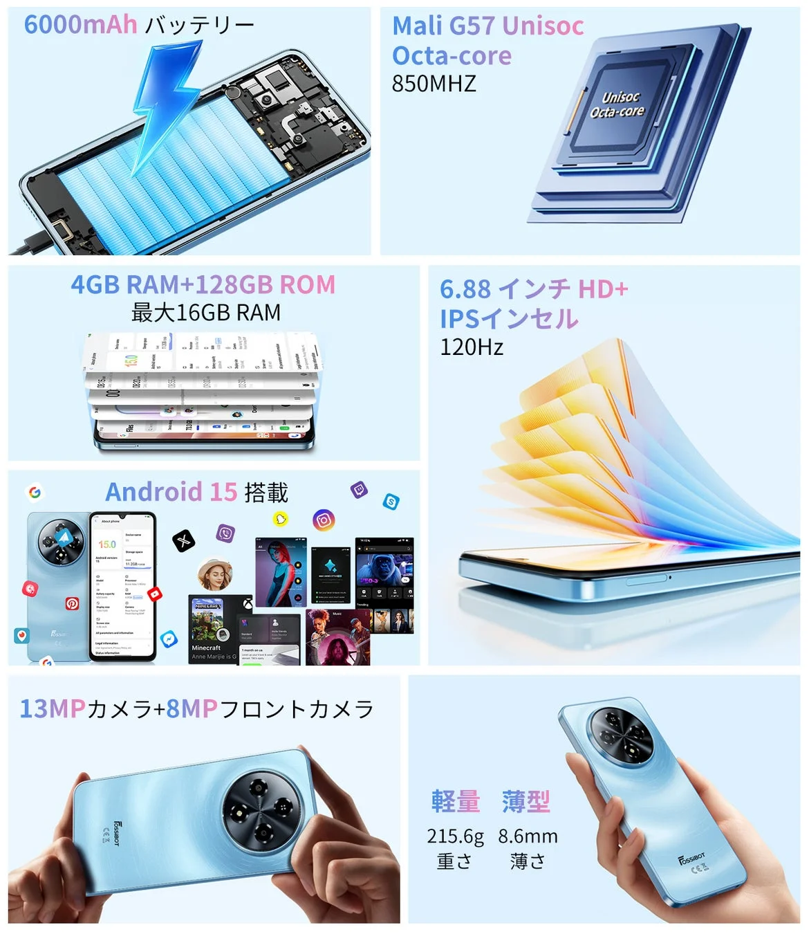 FOSSiBOT S5シリーズの特長