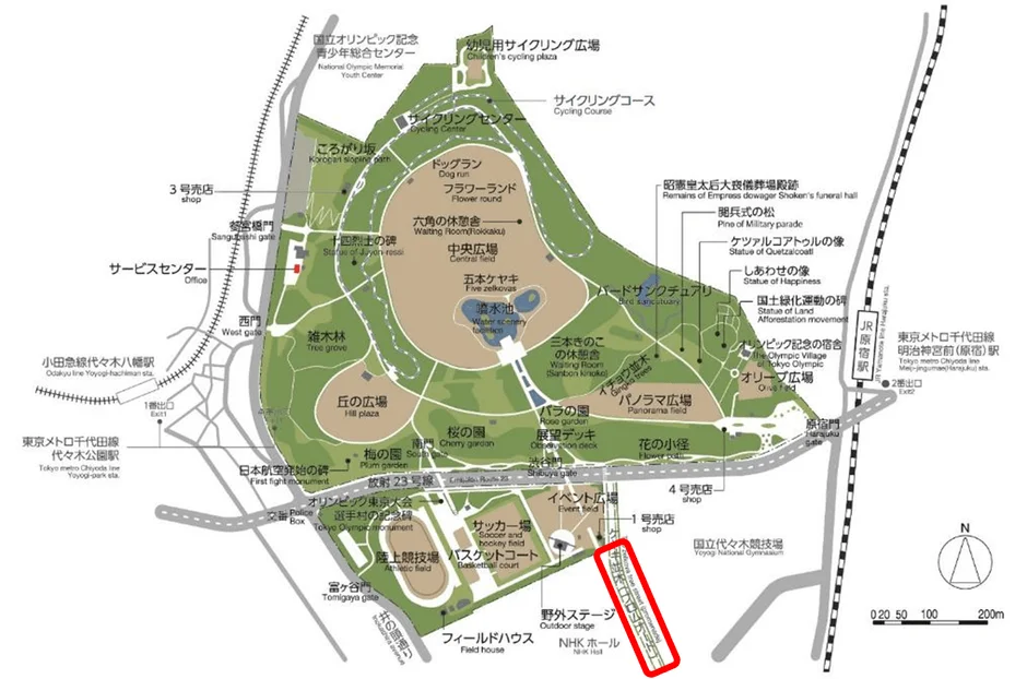 代々木公園全体マップ