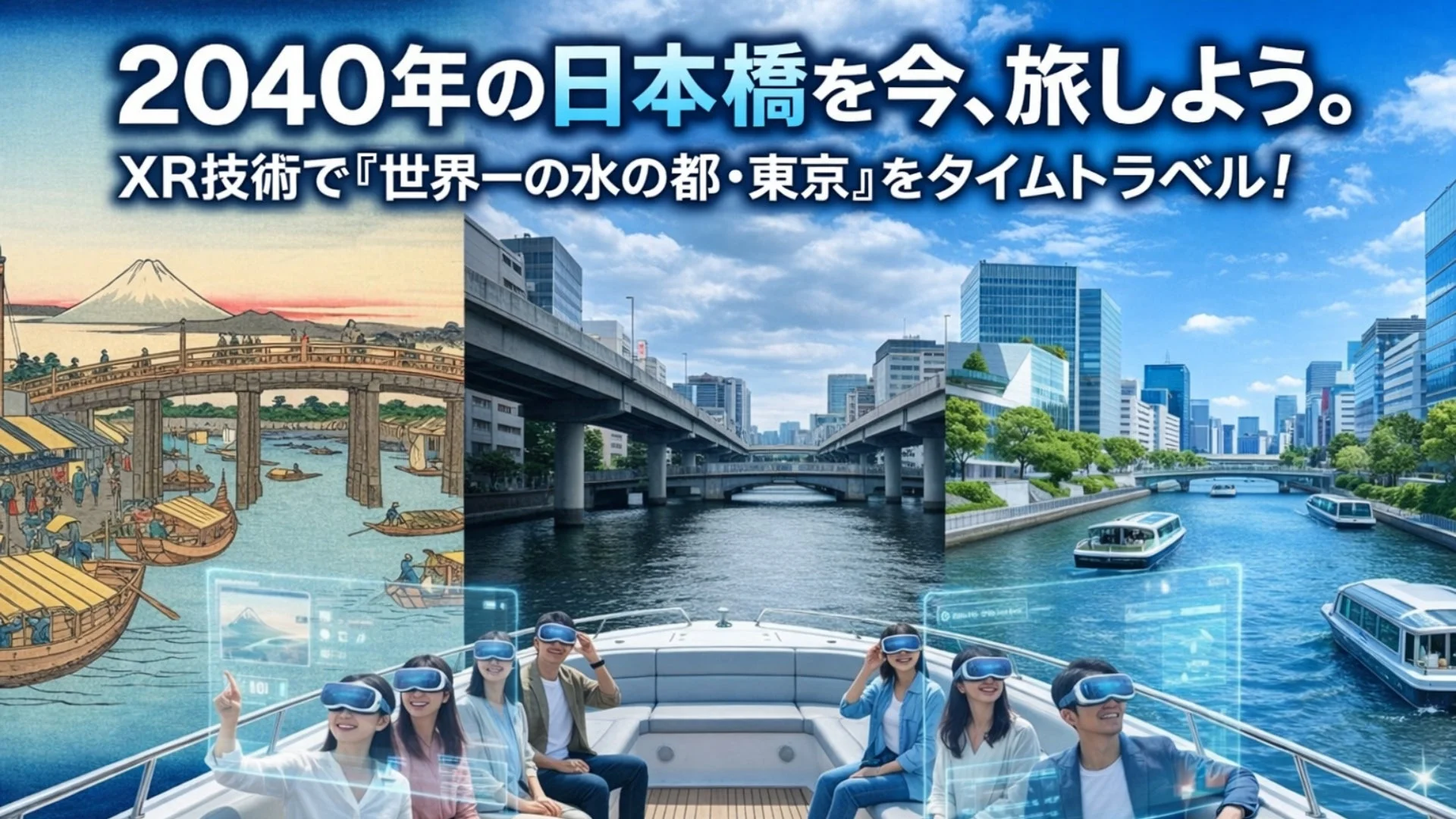 2040年の日本橋を今、旅しよう。XR技術で『世界一の水の都・東京』をタイムトラベル!