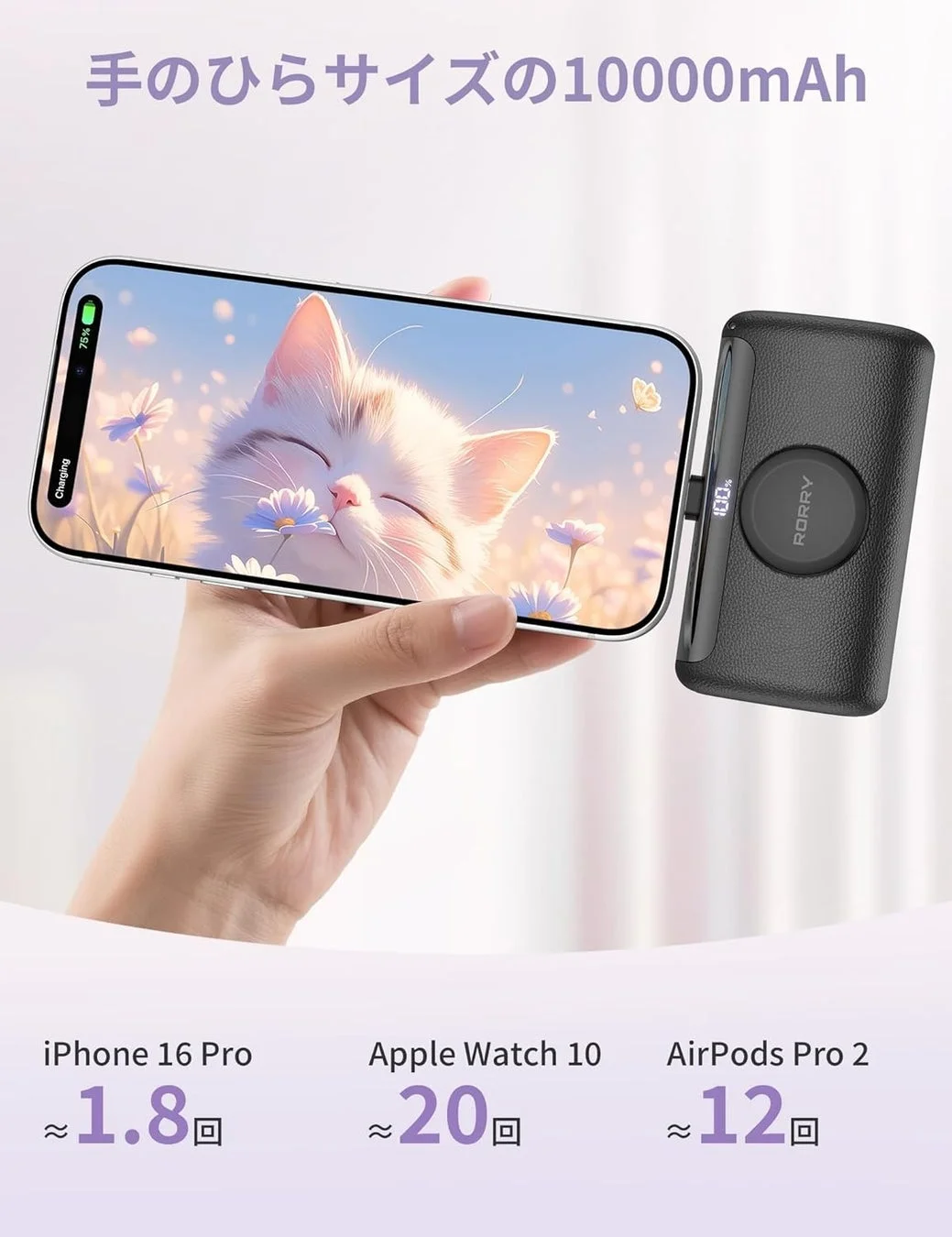 手のひらサイズ10000mAh
