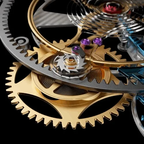 精密な時計の内部機構