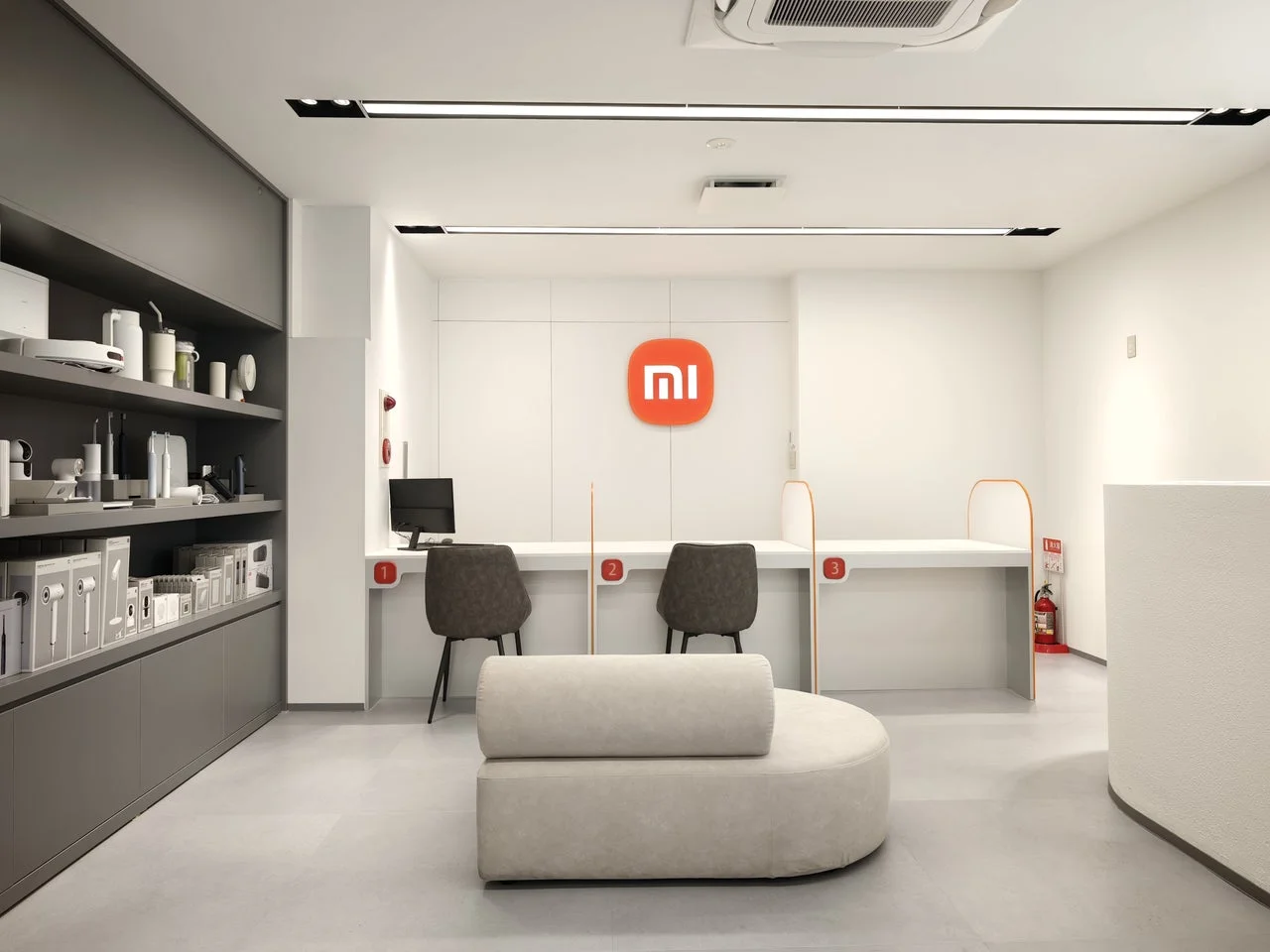 Xiaomiストアの内部、サービスカウンターや製品展示