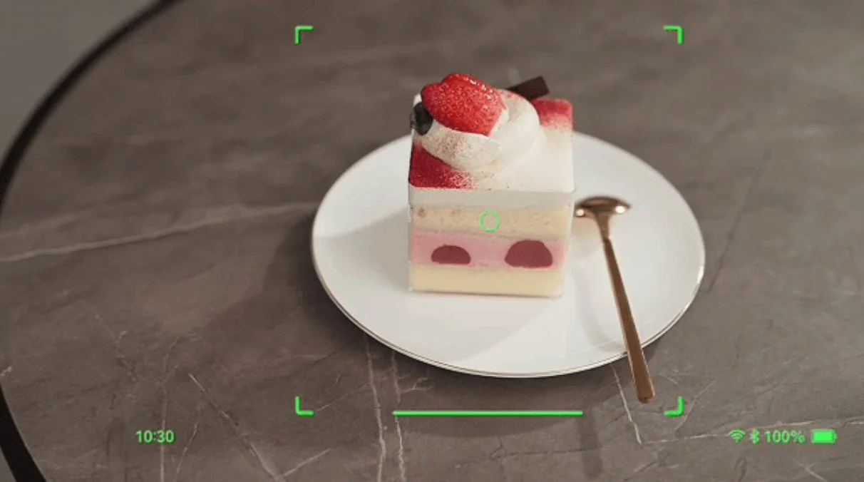 ケーキの撮影例