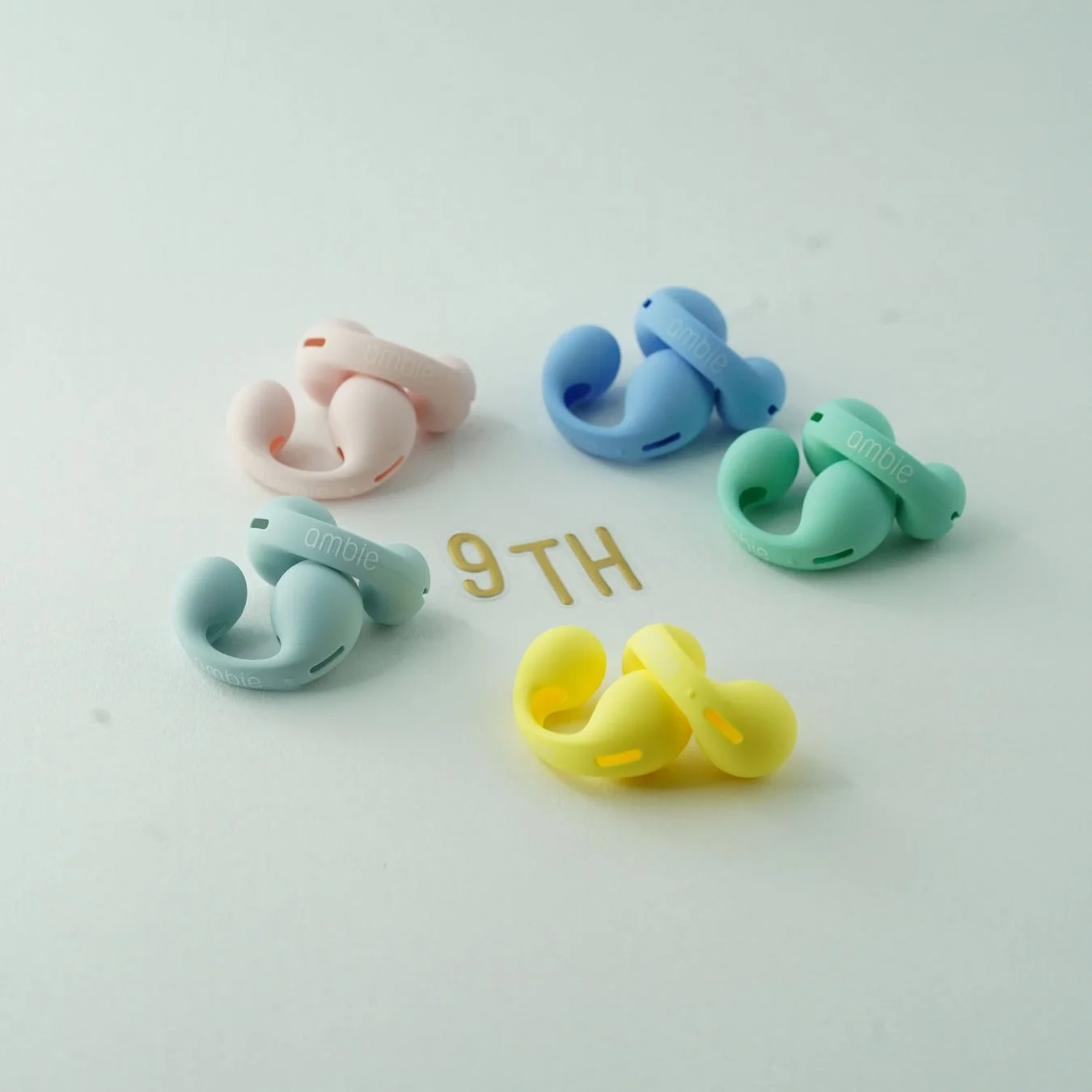 ambieイヤホン、イヤカフ、パステルカラー、9TH