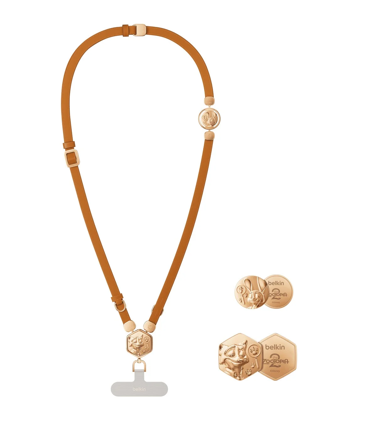 ジュディとニックのチャームが付いたスマホネックストラップ