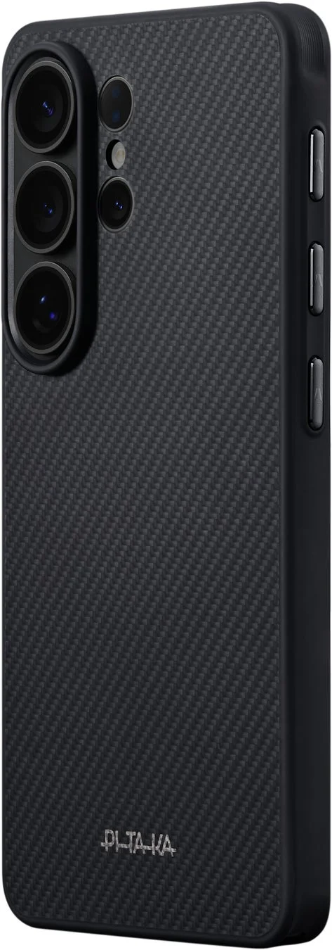 PITAKA製S26 Ultra用Cairn Caseの1500D 黒/グレーツイル柄