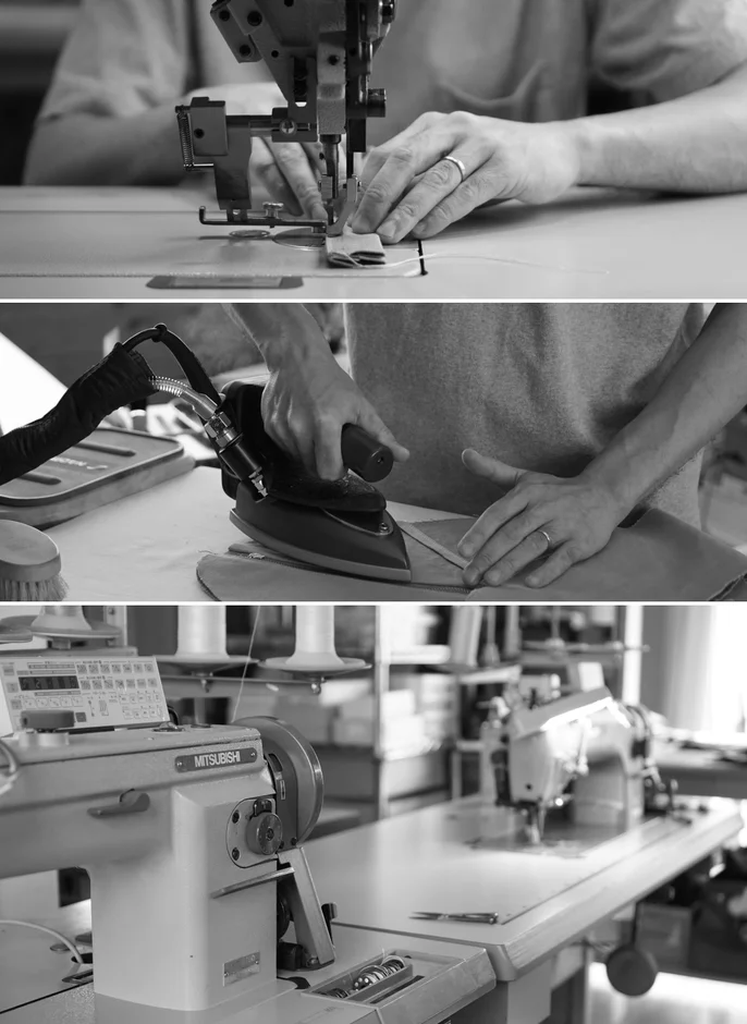 縫製工場における製品製造の様子