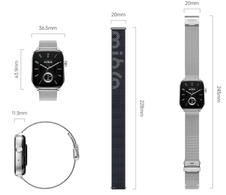 Mibro Watch Fit 寸法