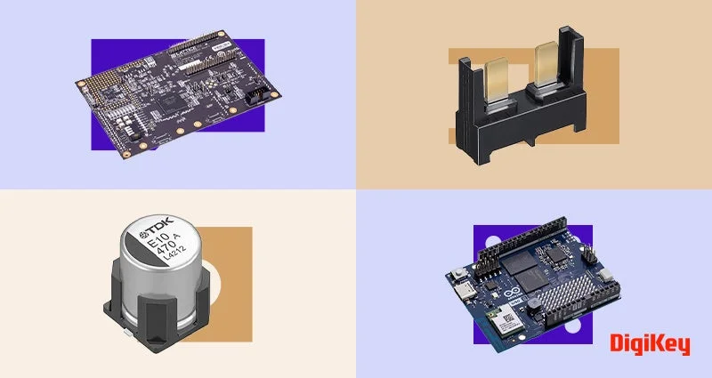 電子部品と回路基板、DigiKeyのロゴ