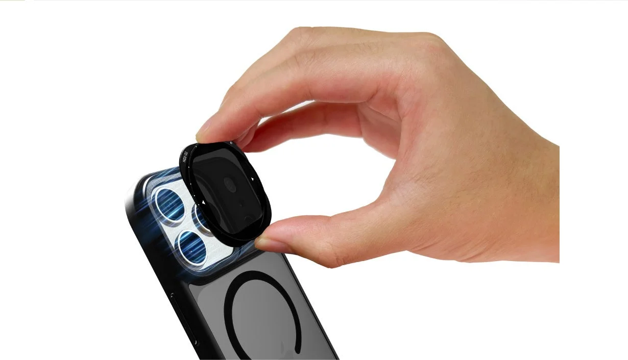 マグネットでフィルター装着