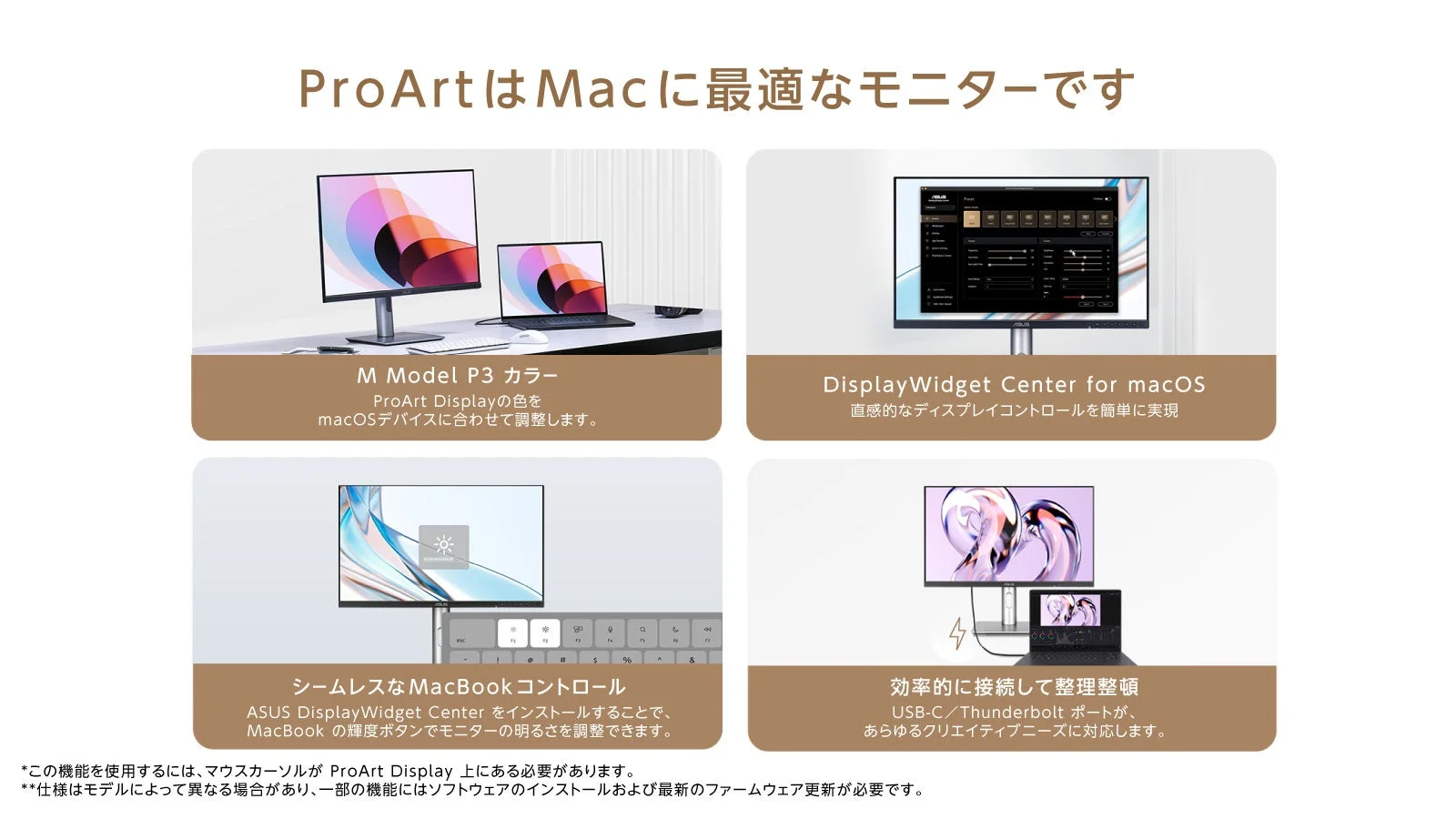 Macに最適なProArtモニターの機能紹介