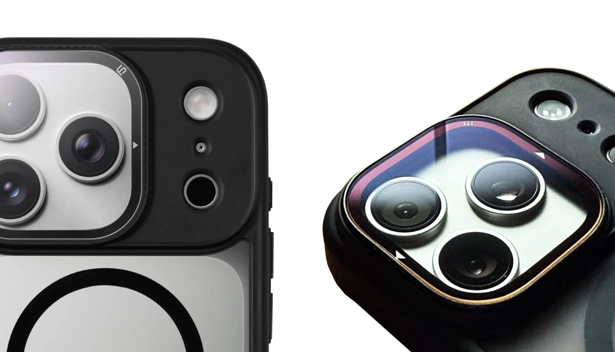 一体型デザインのカメラ部分