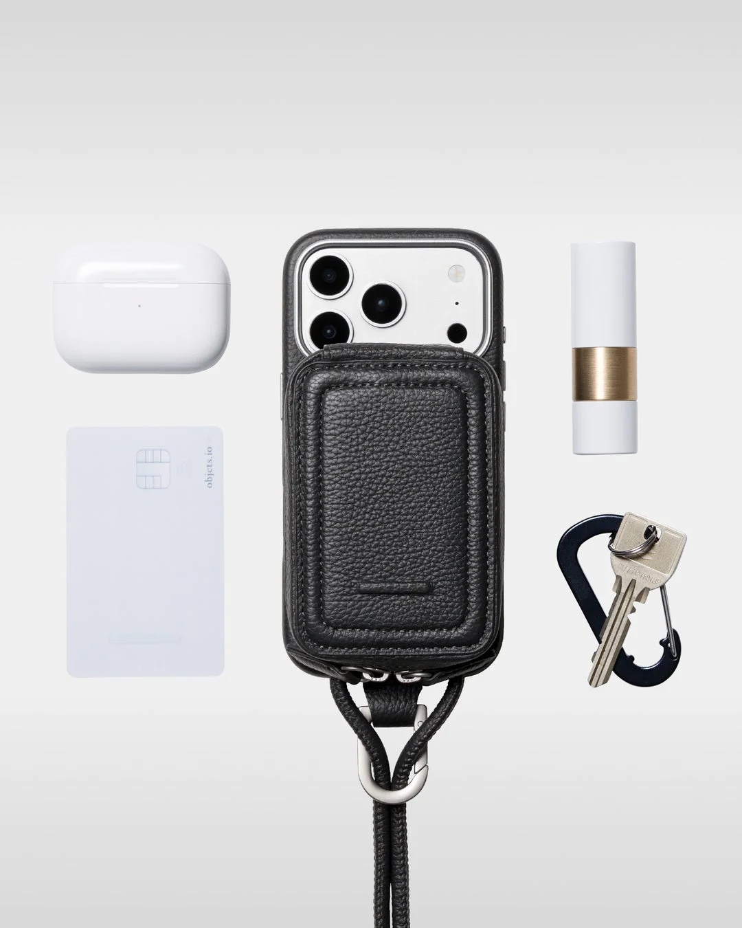 レザーストラップ + iPhoneケースセット / マイクロバッグ