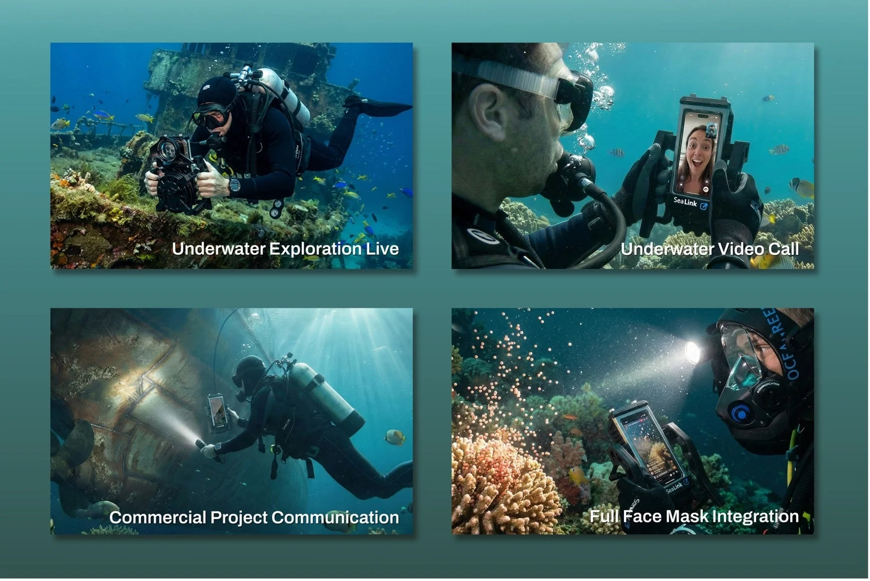 水中通信の利用シーンイメージ