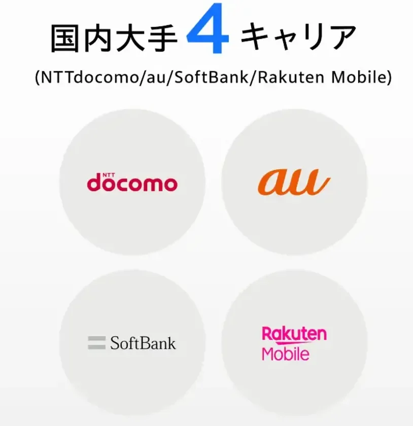 国内大手4キャリア