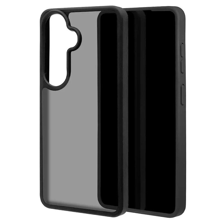 スマートフォンケース,スマホカバー,黒,半透明,スモークグレー,シンプル,保護ケース,デジタルアクセサリー