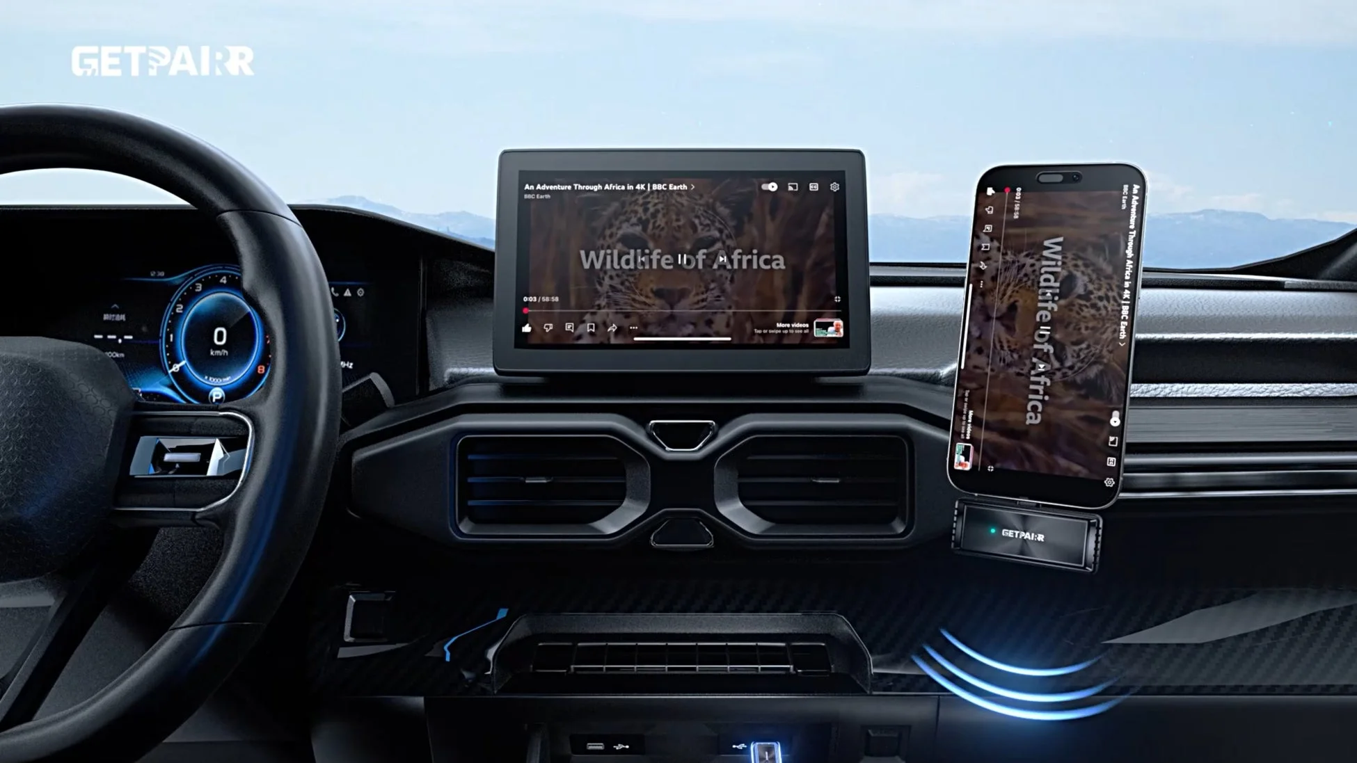 車内で動画視聴